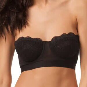 Lively the lace strapless bra - jet black